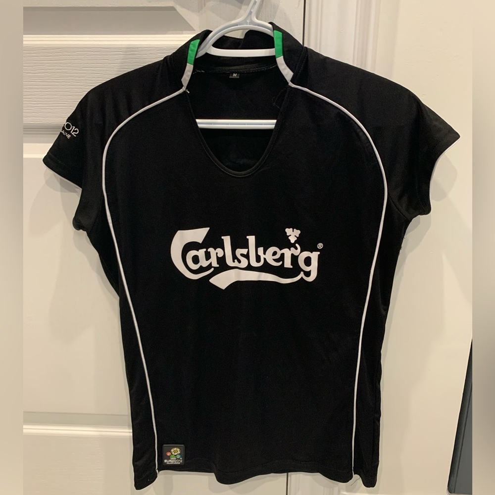 Womens Carlberg top. Euro cup 2012 Poland vs Ukraine. Size M. EUC
